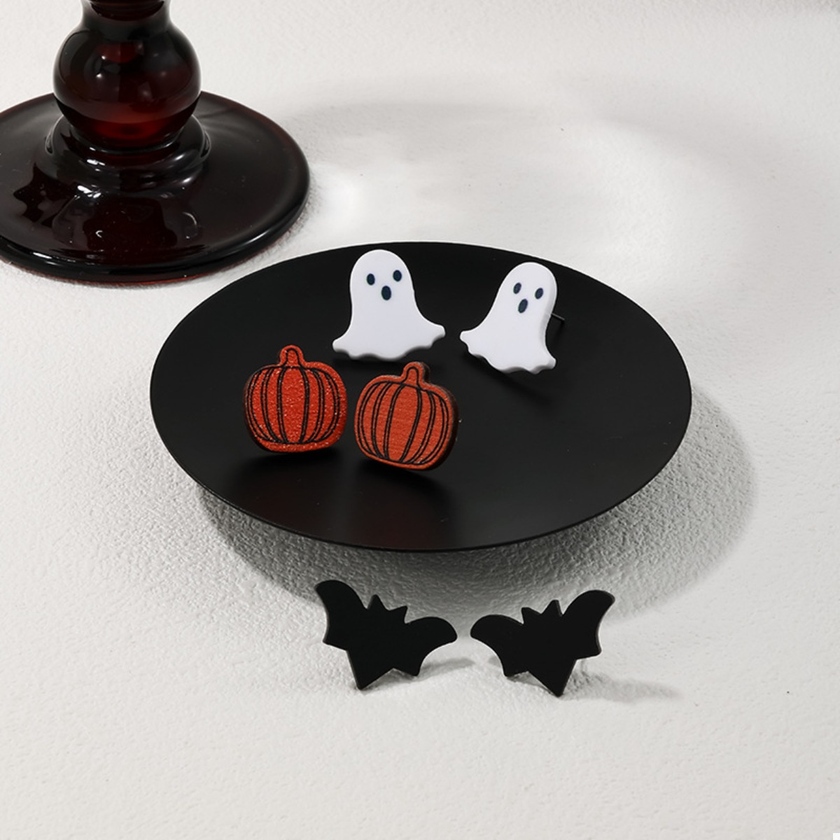 3 Piece Halloween-Themed Stud Earrings