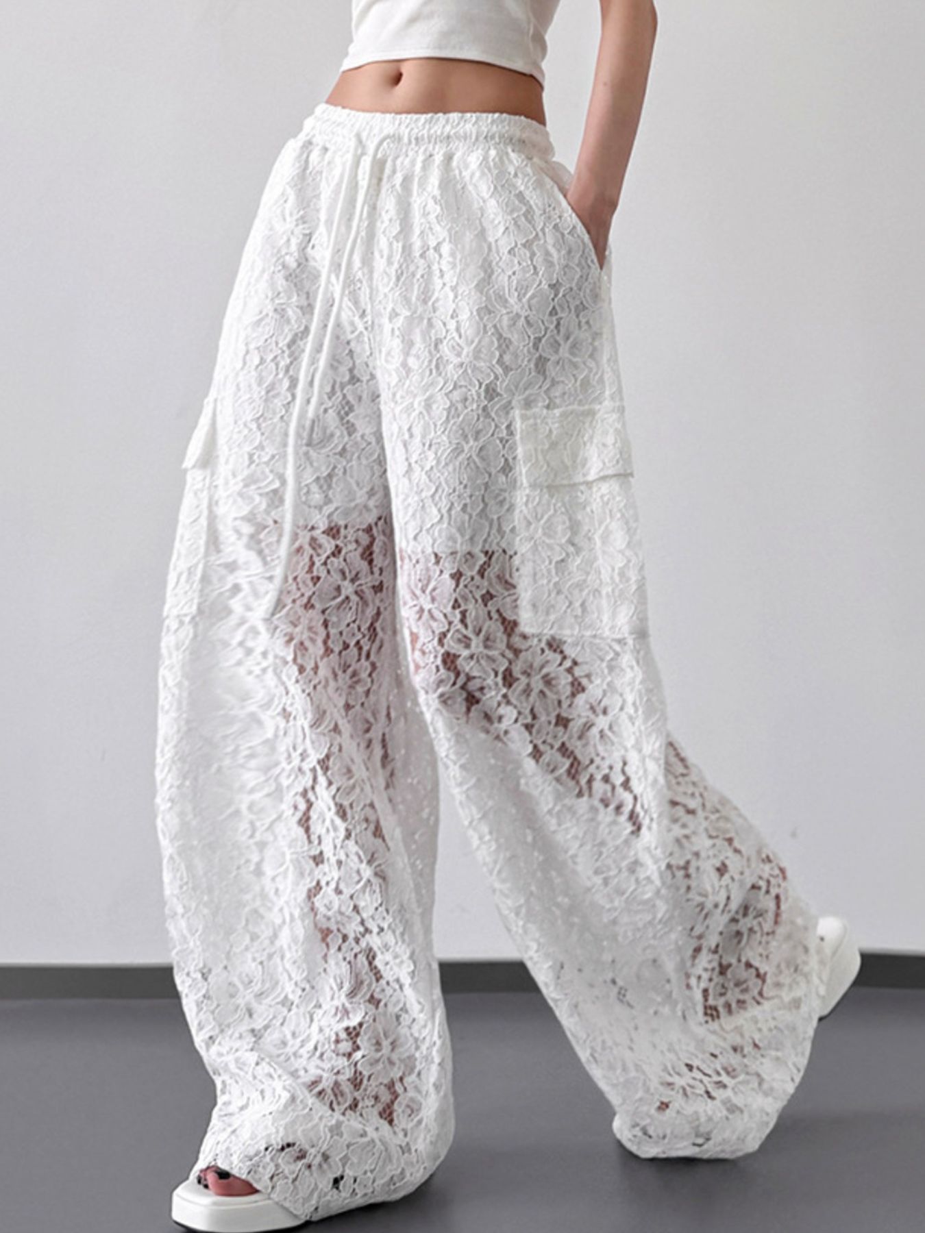 Lace Wide Leg Pants