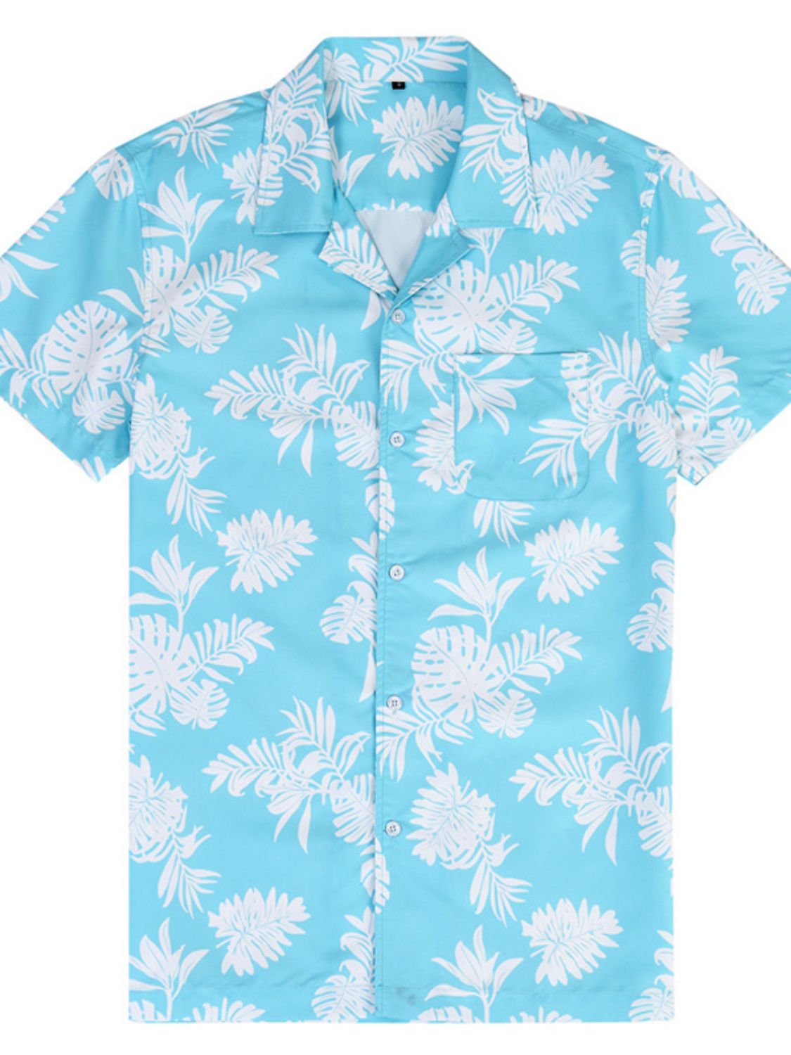 Men's Hawaiian Print Short Sleeve Button Down Shirt