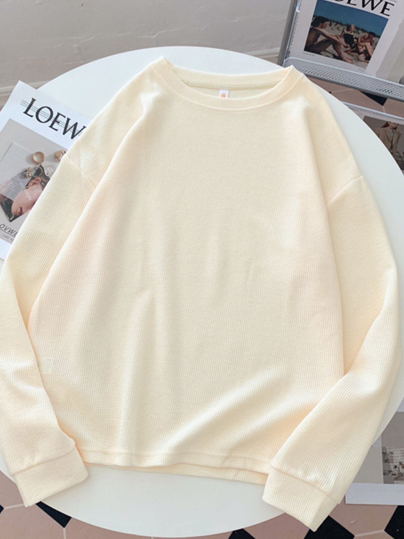 Crew Neck Long Sleeve Sweatshirt 4