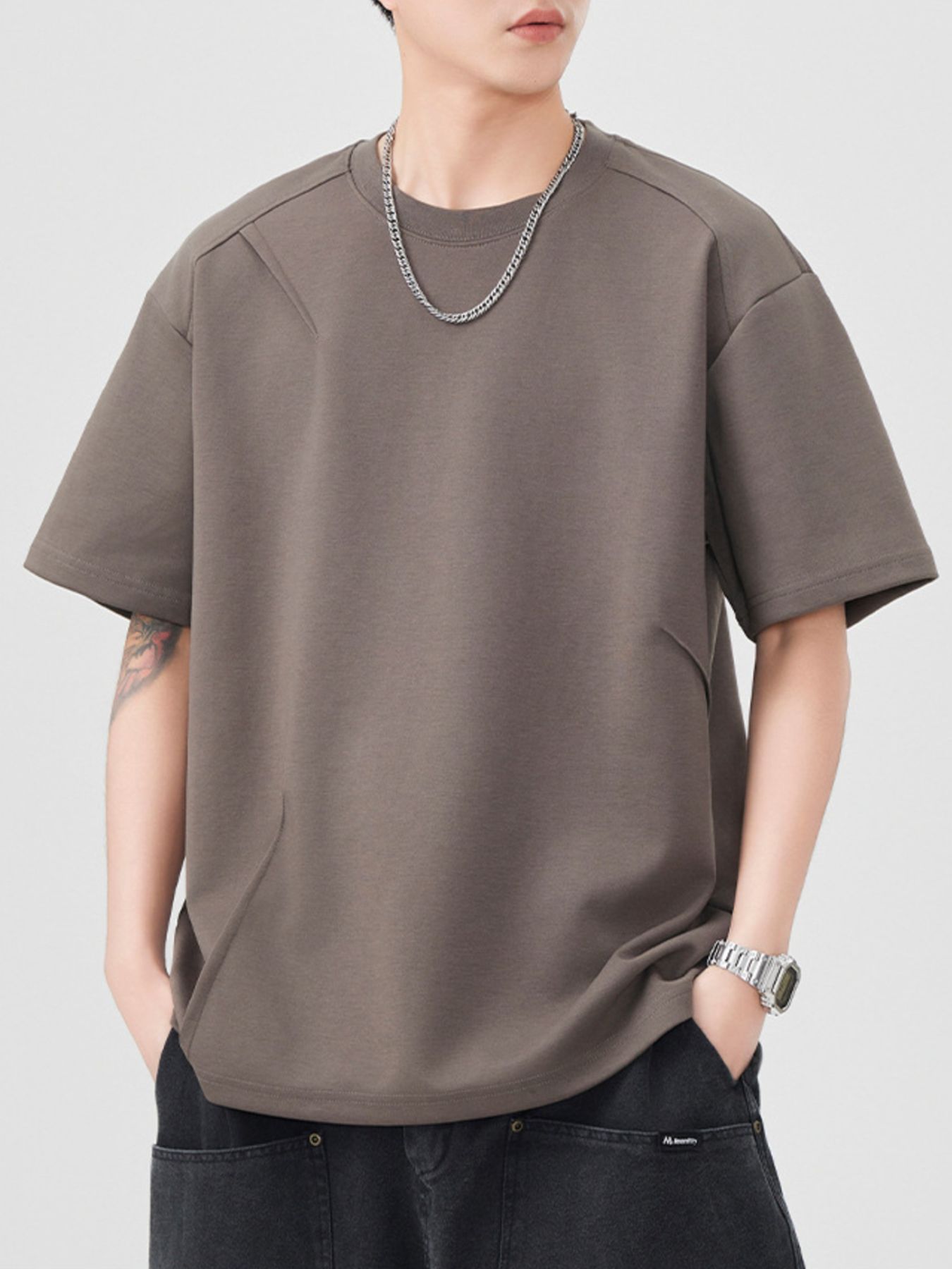 Men's Plus Size Round Neck Short Sleeve T-Shirt
