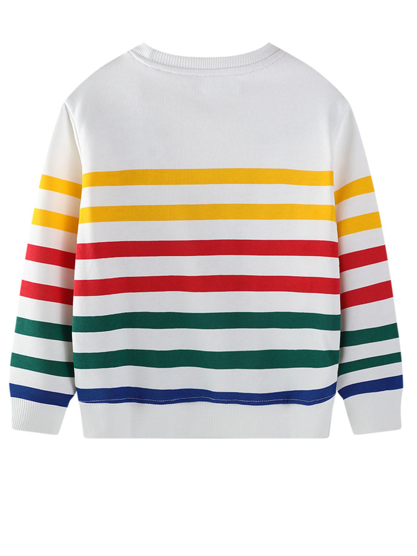 Children's Cartoon Truck Striped Sweatshirt
