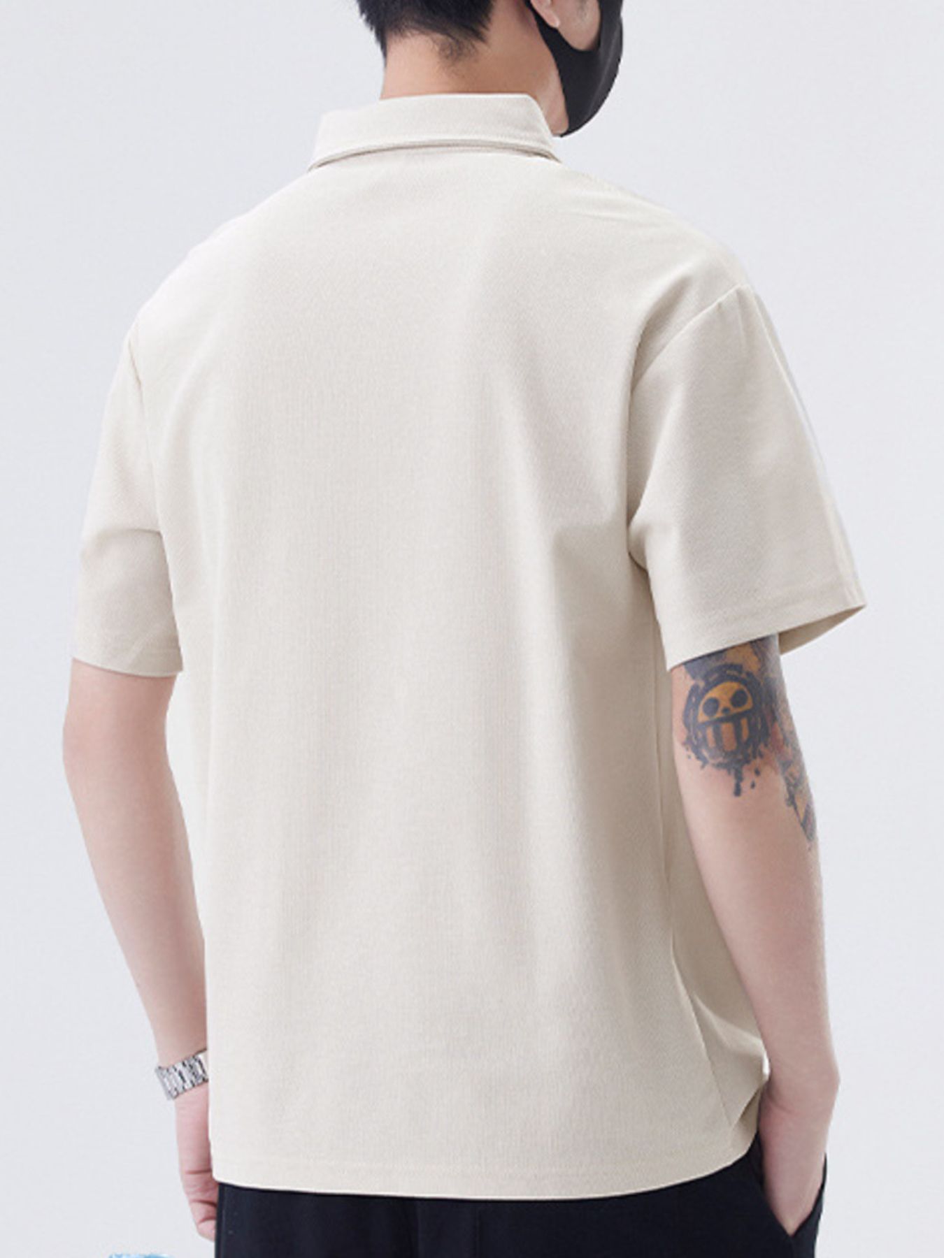 Men's Plus Size Button Detail Short Sleeve Polo