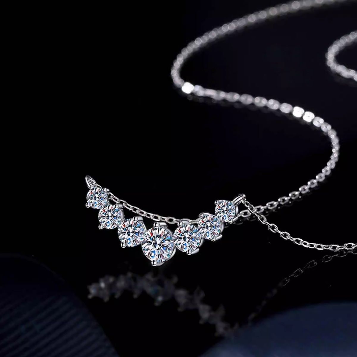 1.7 Carat Moissanite 925 Sterling Silver Necklace