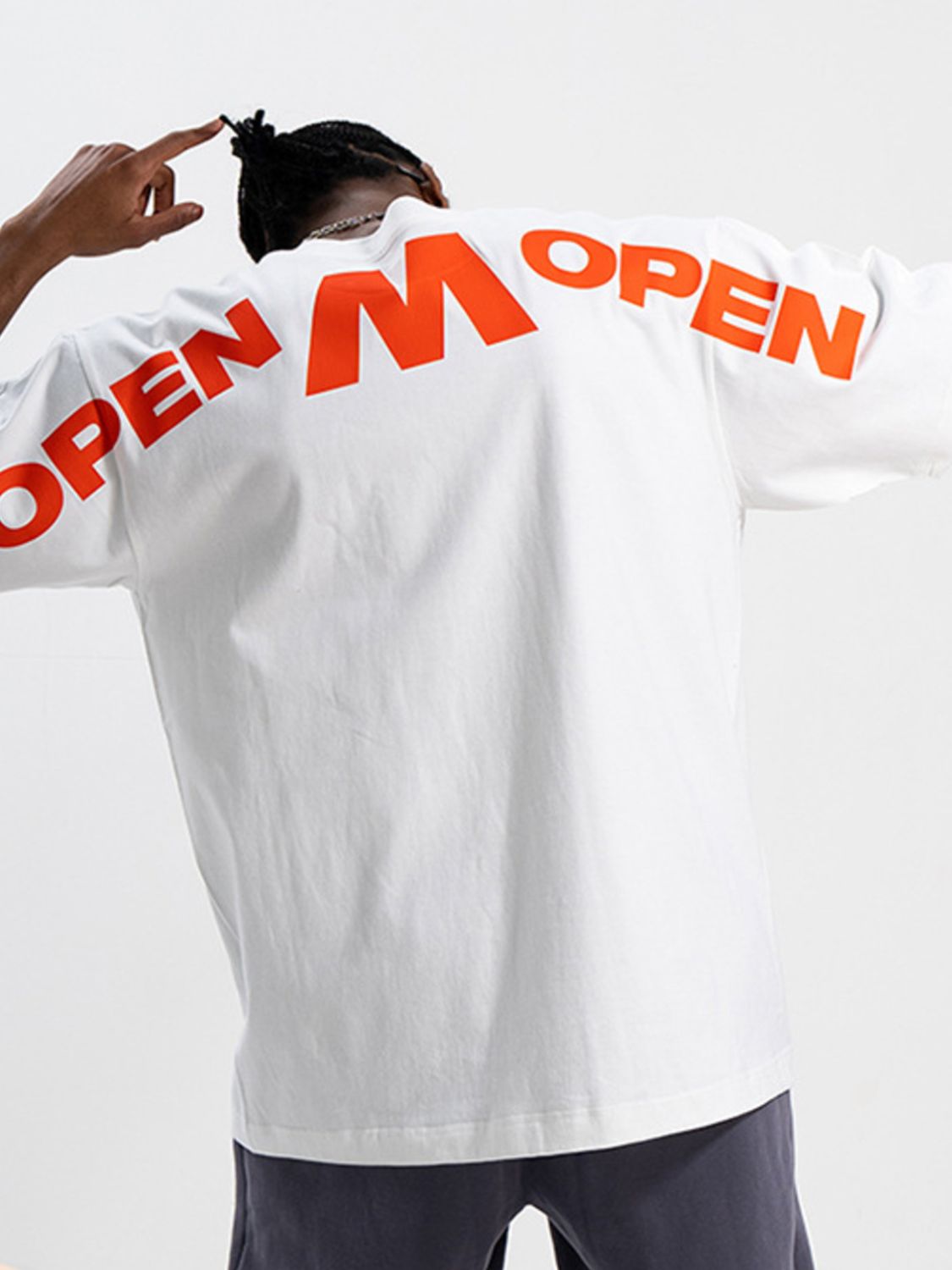 Men's Letter M Round Neck T-Shirt