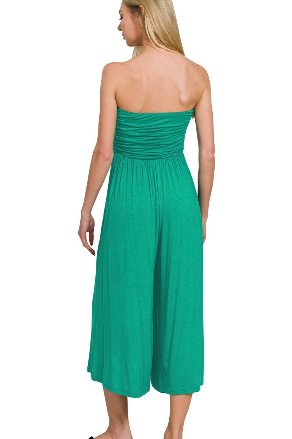 Double Layered Strapless Tube Top Jumpsuit