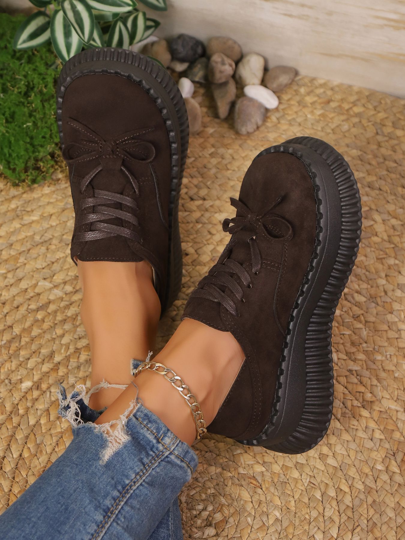 Lace Up Platform Loafers