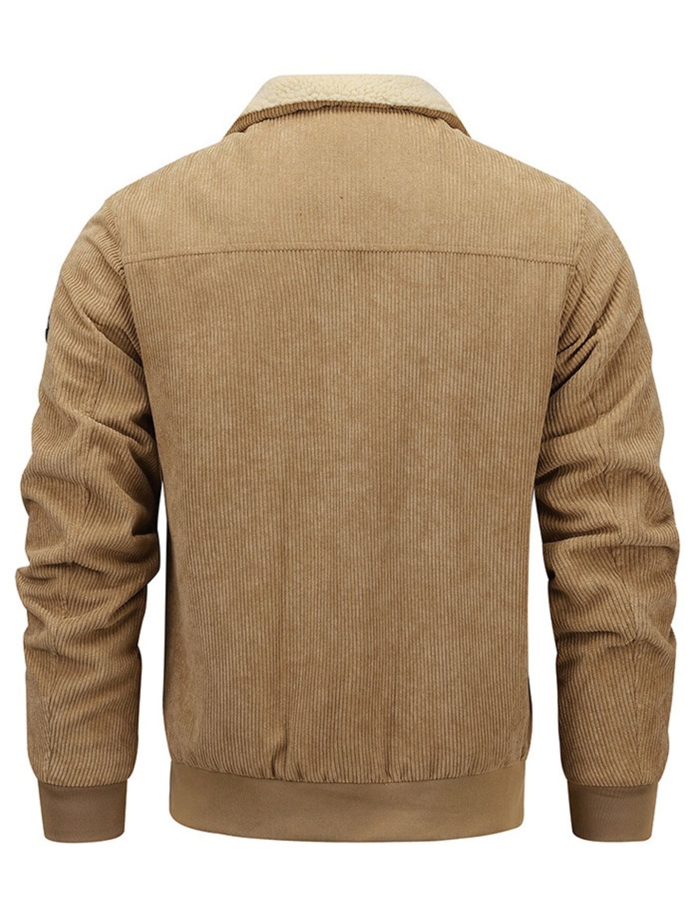 Men's Plus Size Corduroy Sherpa Lined Winter Coat