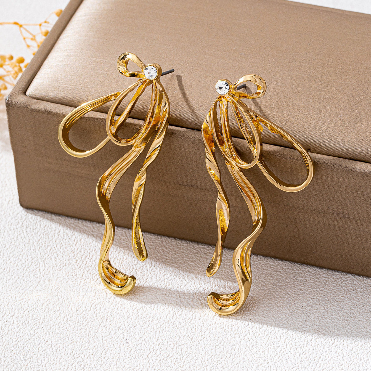 18K Gold-Plated Bow Earrings