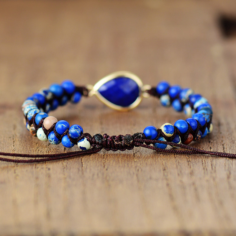 Handmade Teardrop Shape Beaded Bracelet