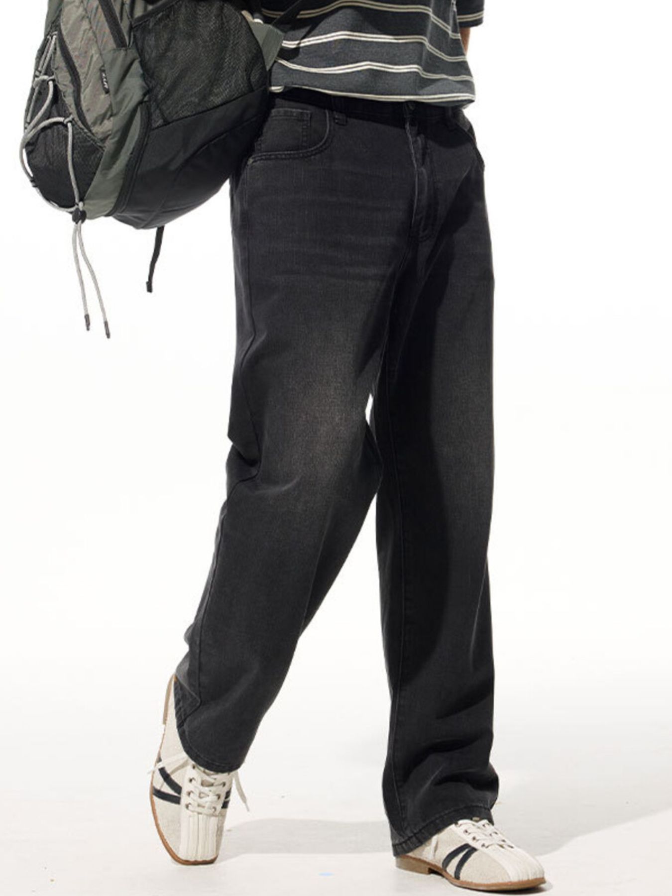 Men's Full Size Relaxed Fit Wash Jeans Plus Size