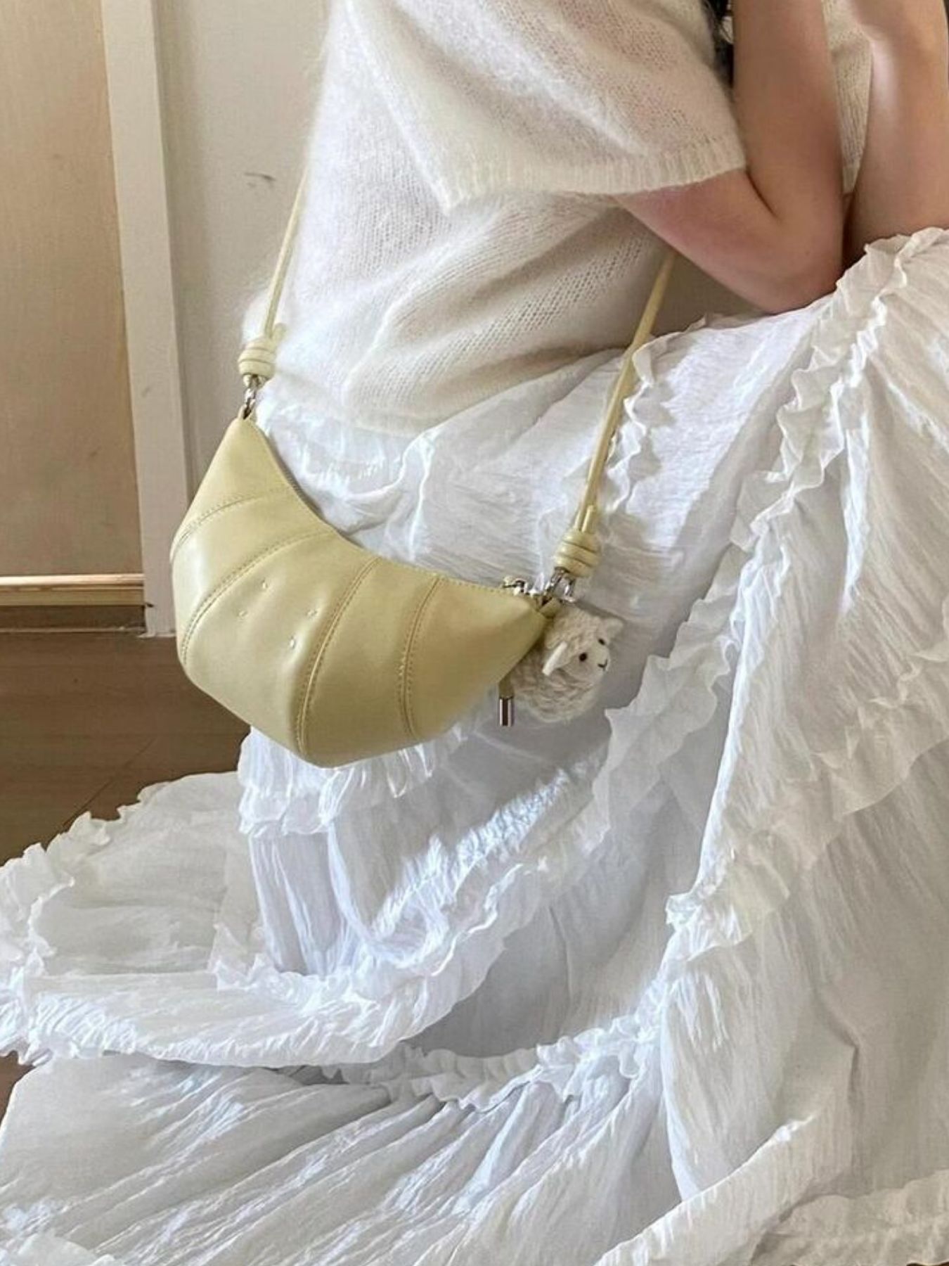 Croissant Shaped Crossbody Bag