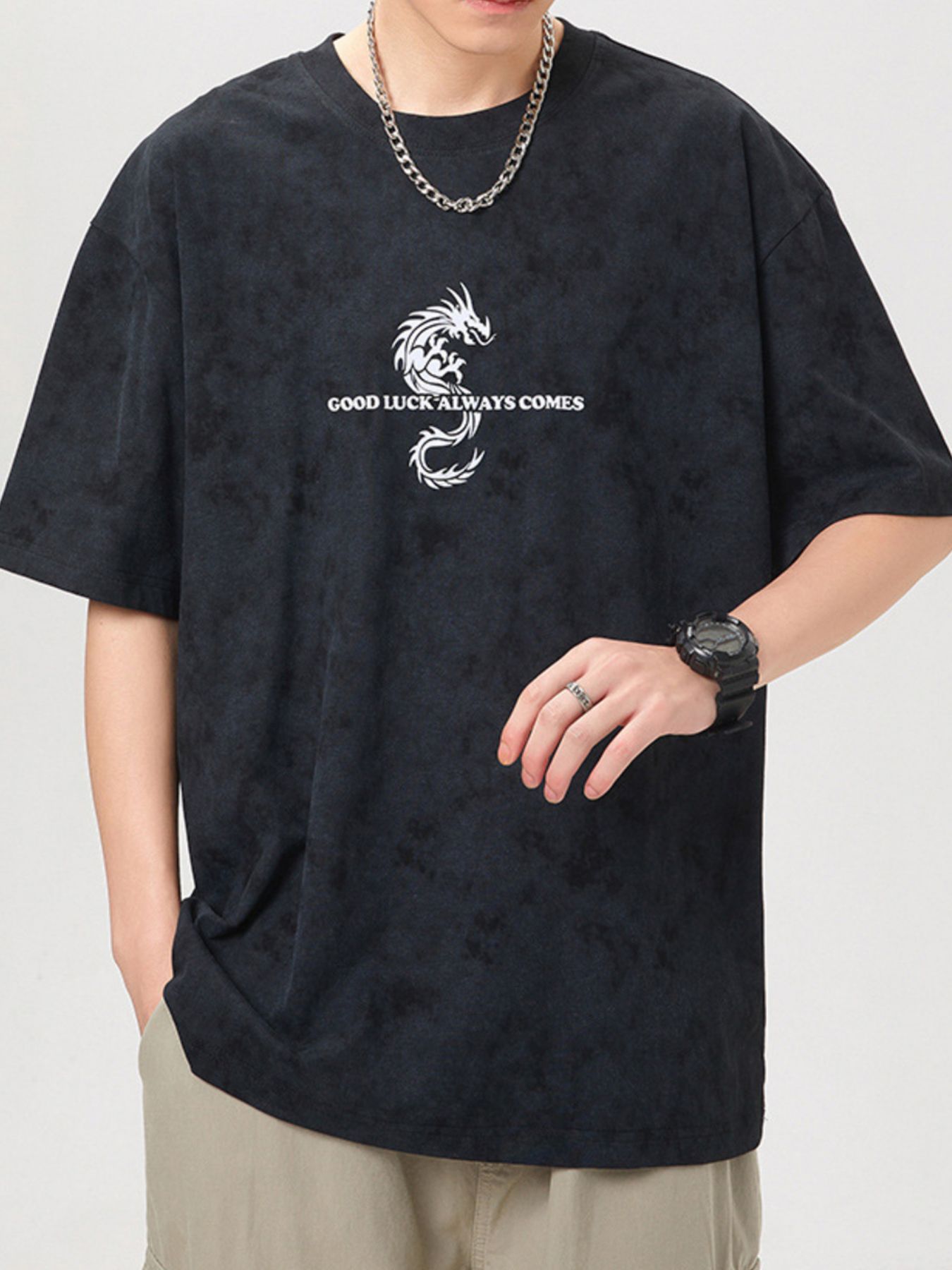 Men's Plus Size Round Neck Short Sleeve T-Shirt