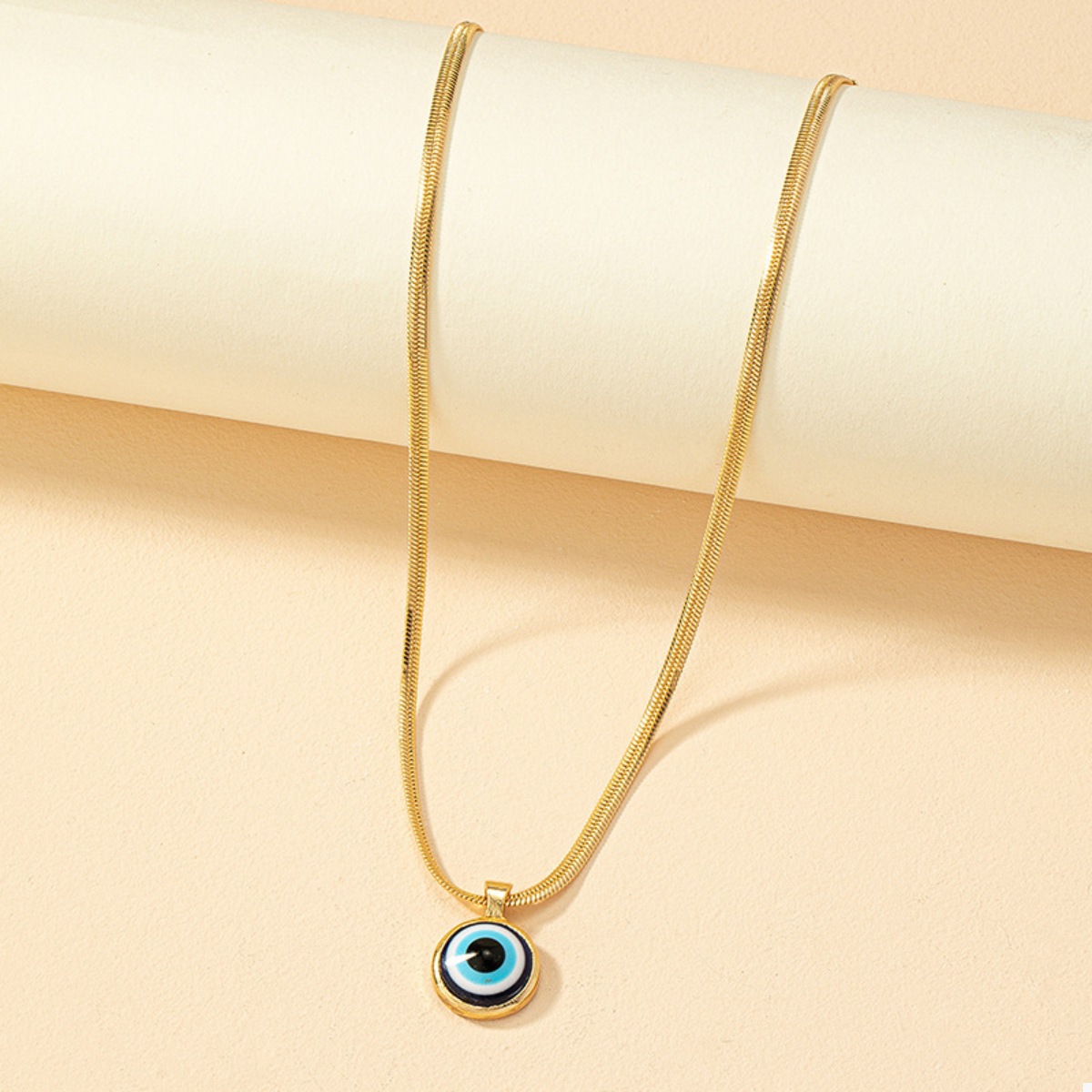 18K Gold-Plated Evil Eye Pendant Necklace