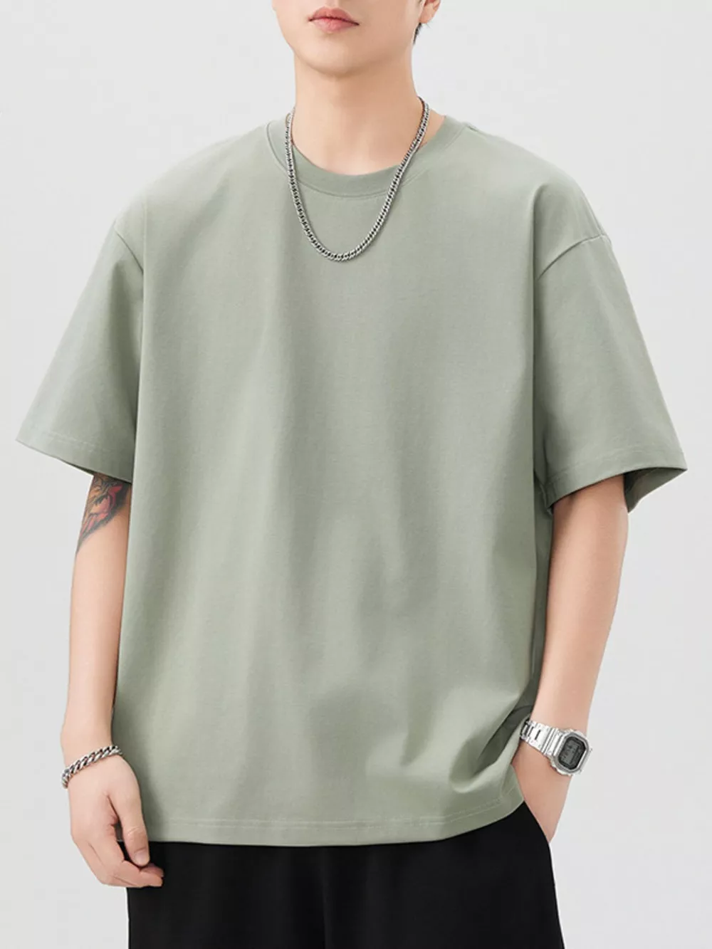 Men's Plus Size Round Neck Short Sleeve T-Shirt