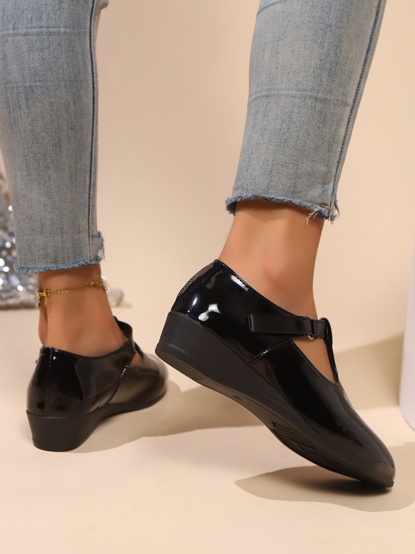 Point Toe Wedge Loafers