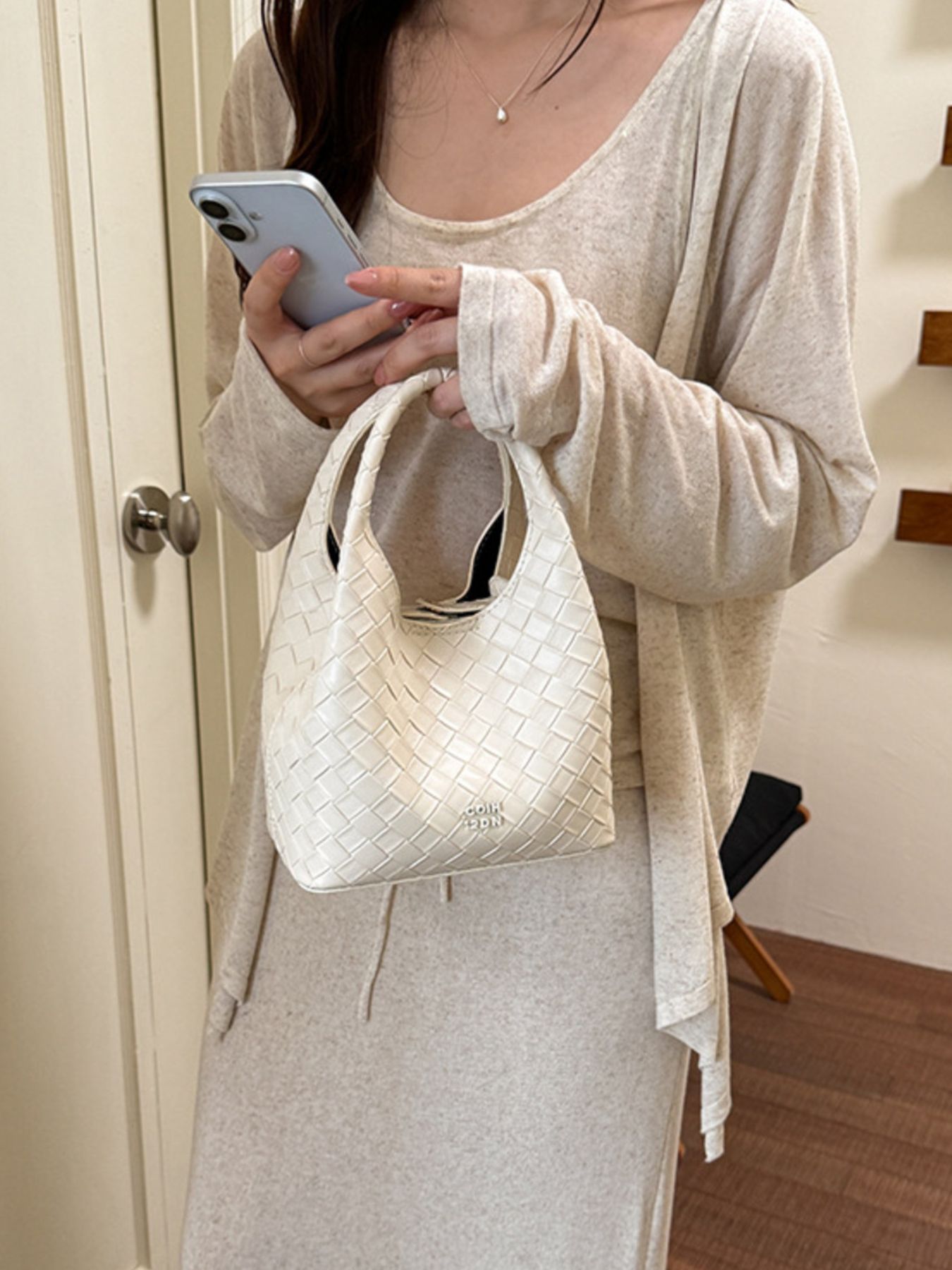 Woven Leather Crossbody Bag