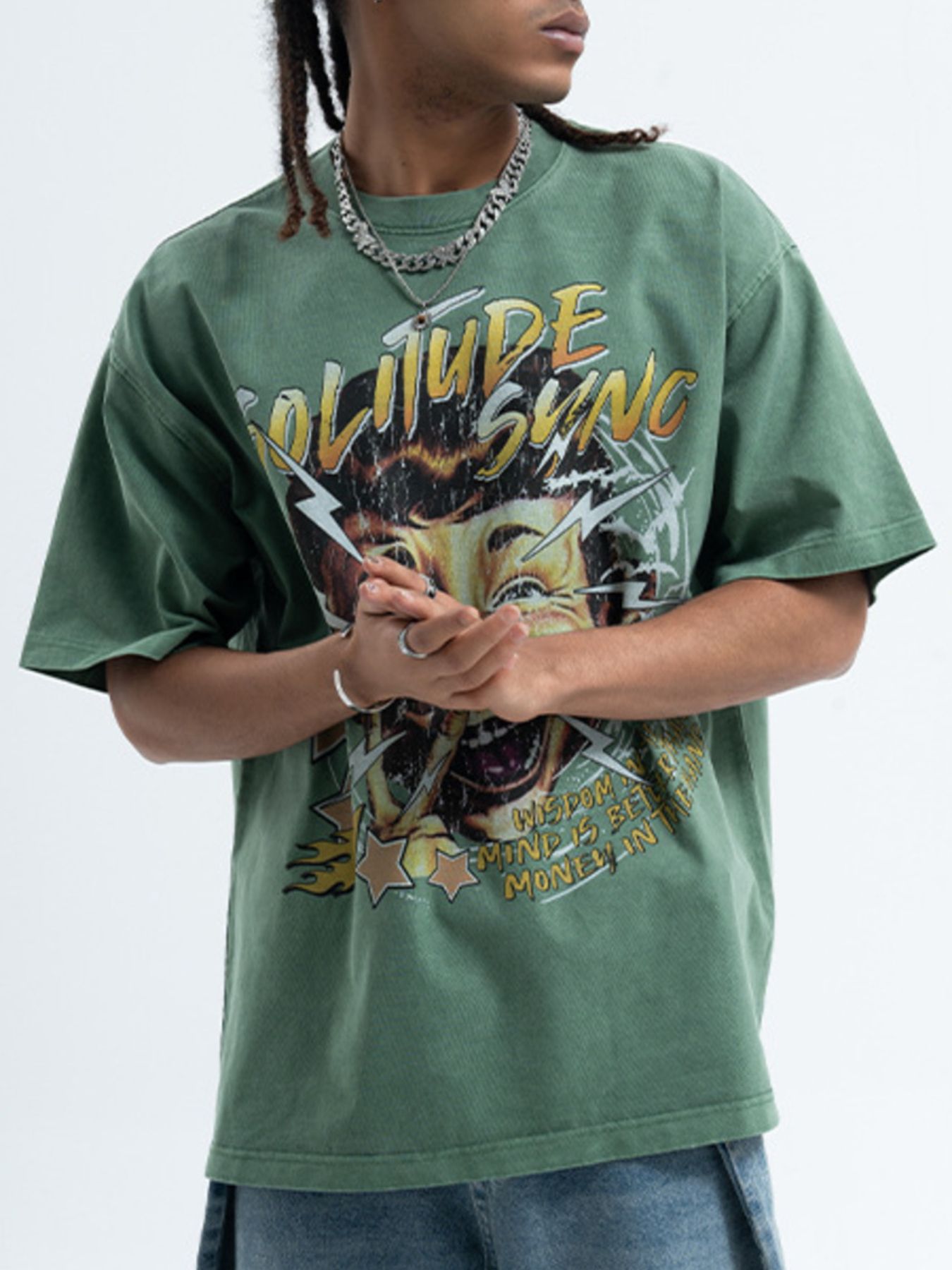 Men's Graphic Round Neck Relaxed Fit T-Shirt