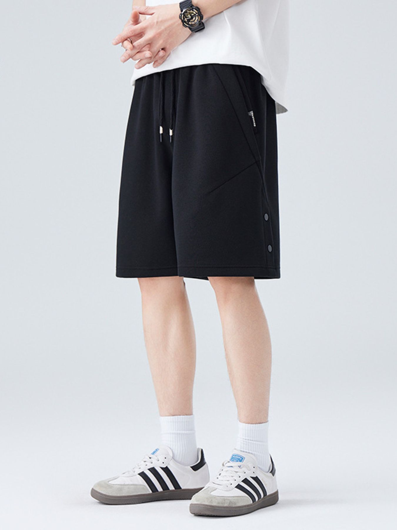 Men's Plus Size Drawstring Casual Shorts