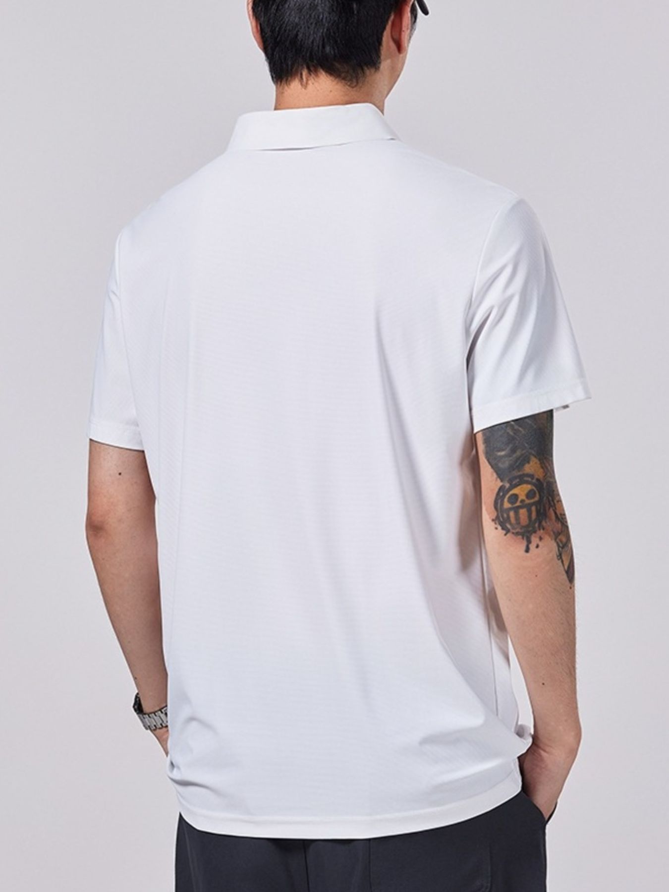 Men's Plus Size Button Detail Short Sleeve Polo