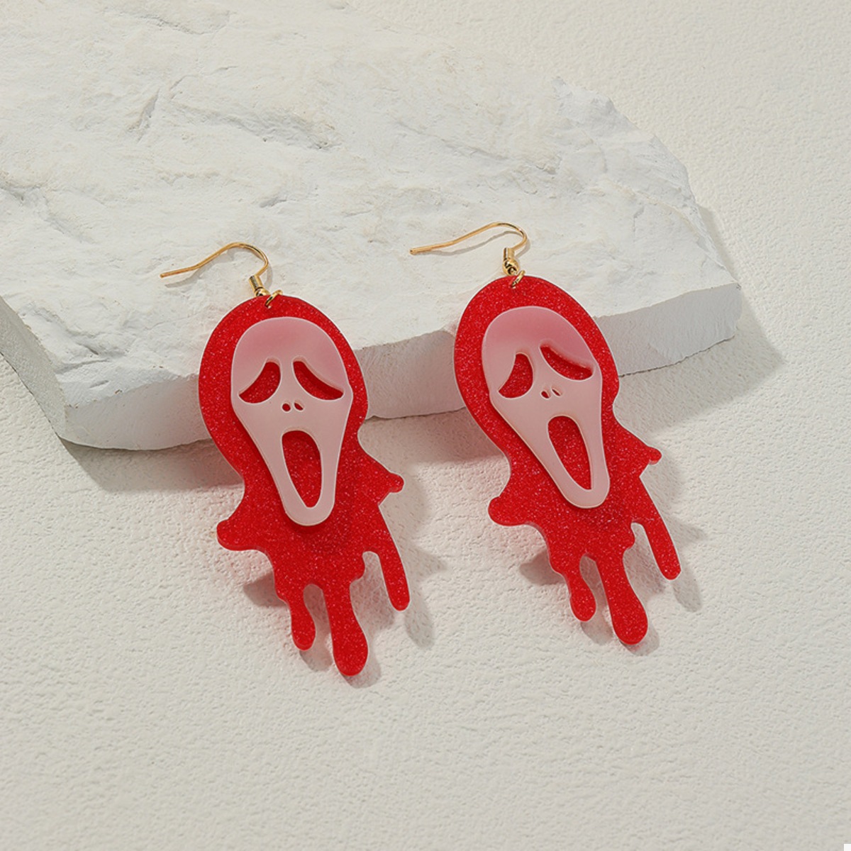 Halloween Ghost Scream Dangle Earrings