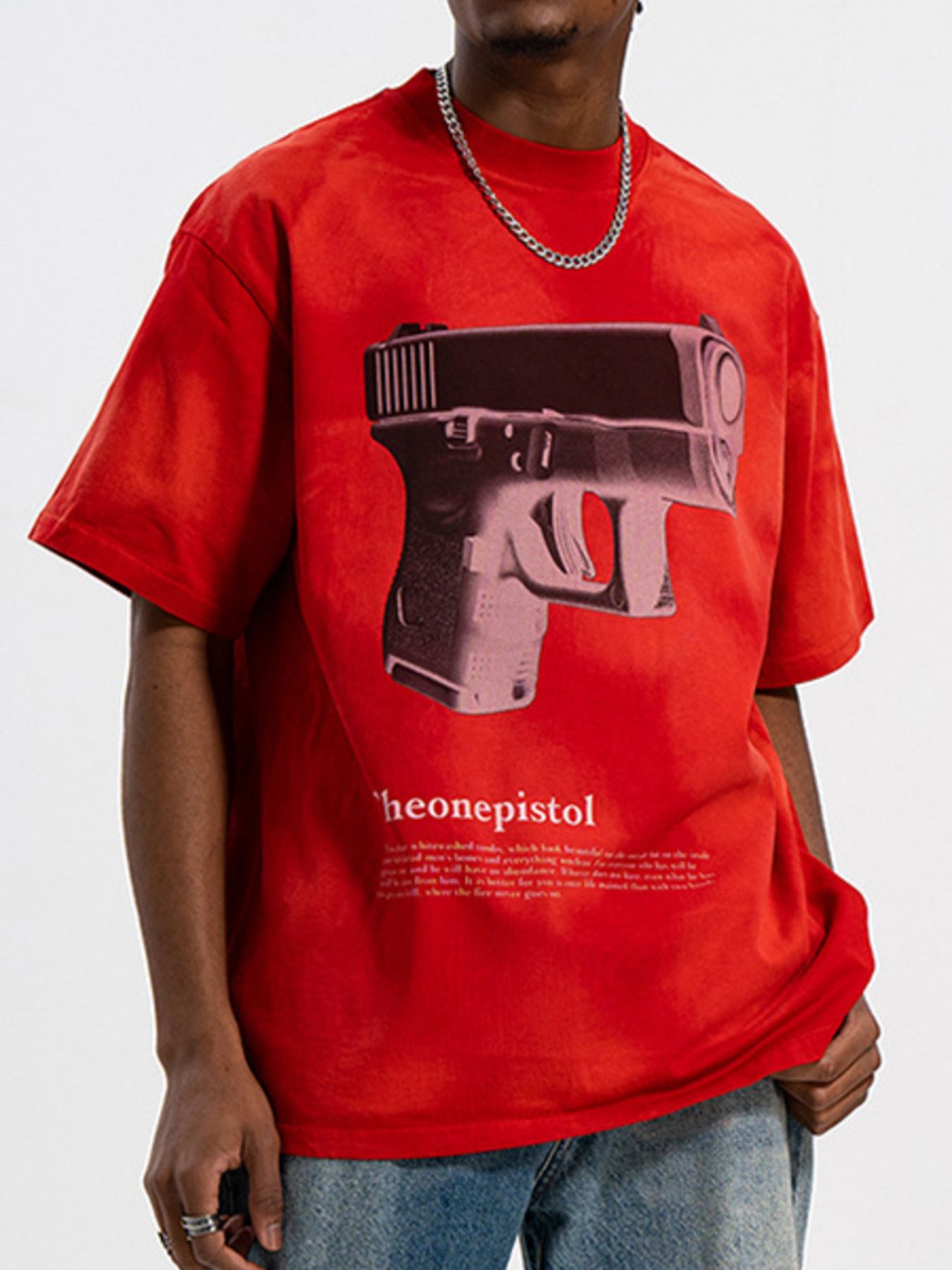 Men's Graphic Round Neck Oversized T-Shirt