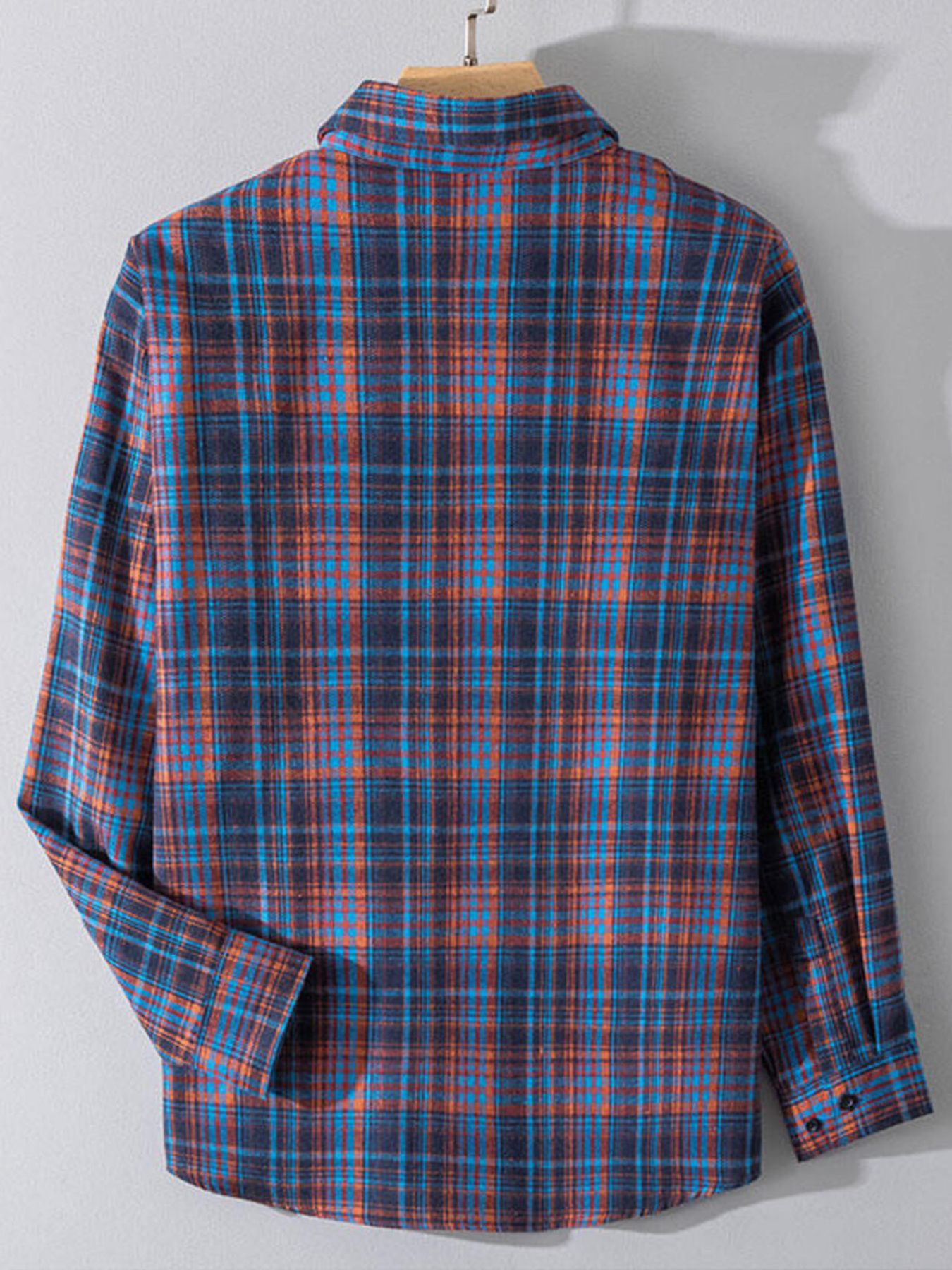Men's Plus Size Button Up Long Sleeve Shirt
