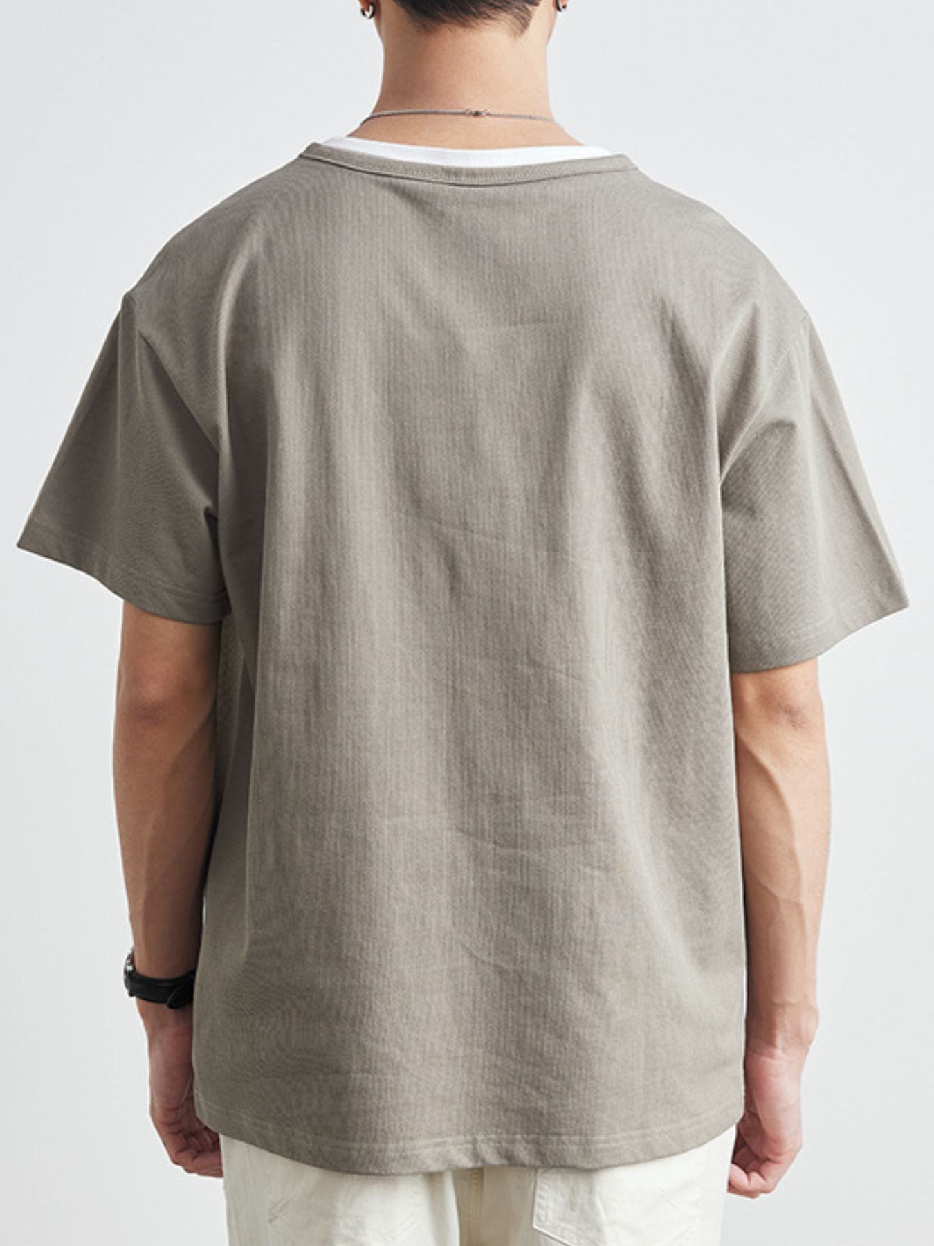 Men's Plus Size Round Neck Short Sleeve T-Shirt