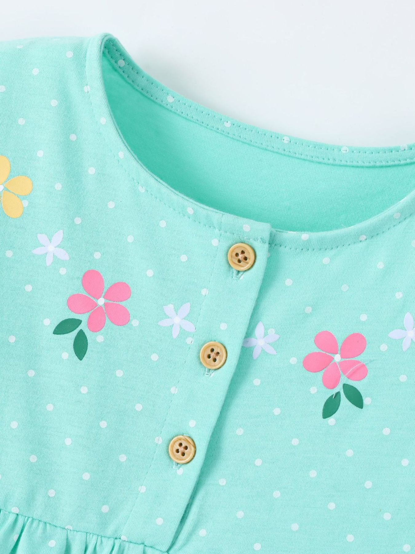 Children's Bunny Print Button Detail Dress 3