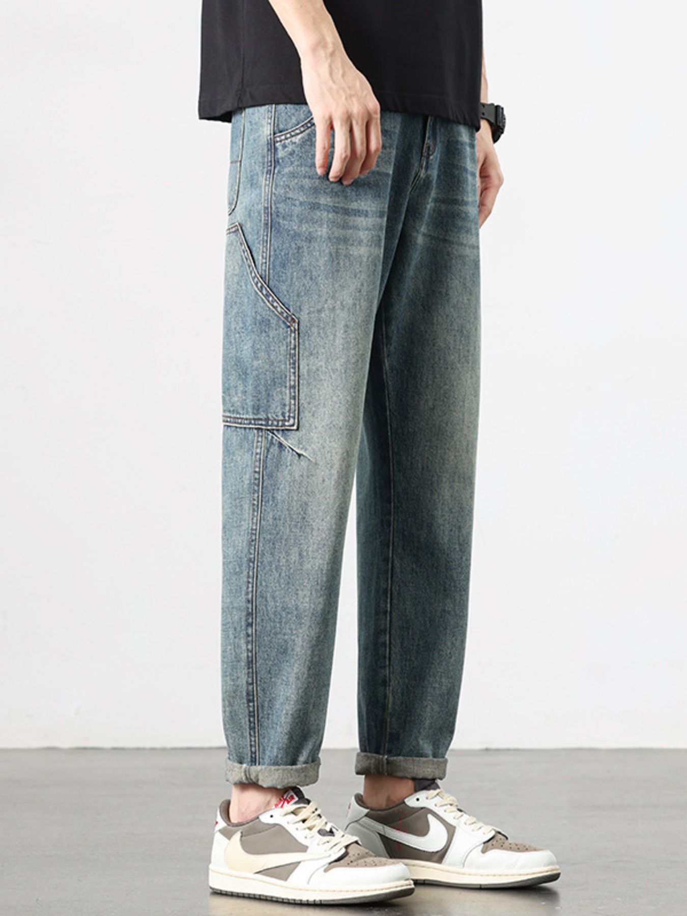 Men's Vintage Wash Relaxed Fit Jeans