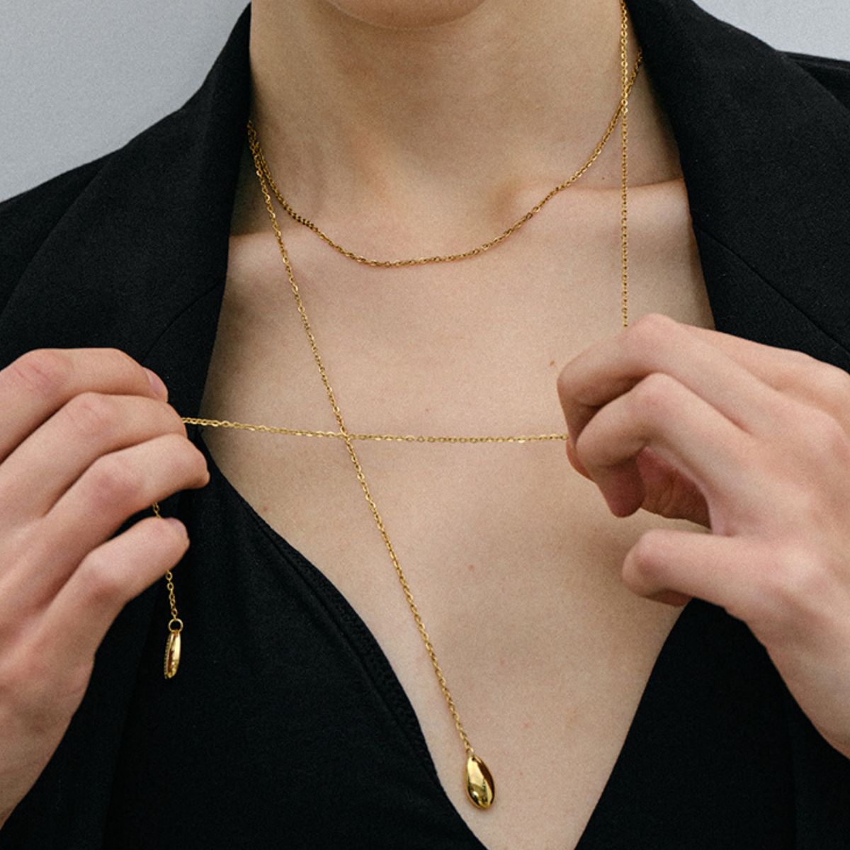 18K Gold-Plated Y-Shaped Necklace