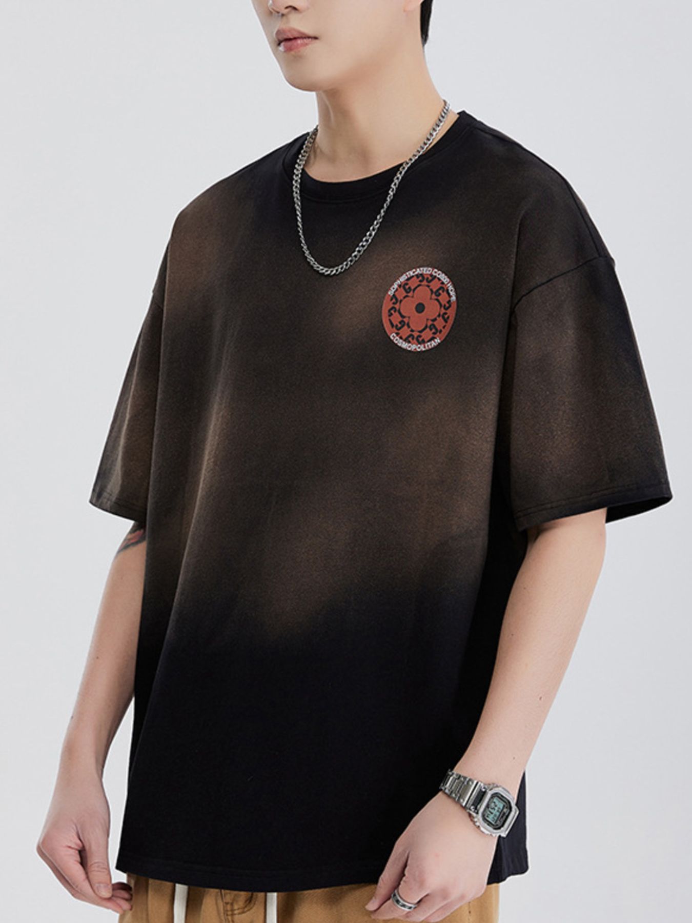 Men's Full Size Round Neck Short Sleeve T-Shirt Plus Size