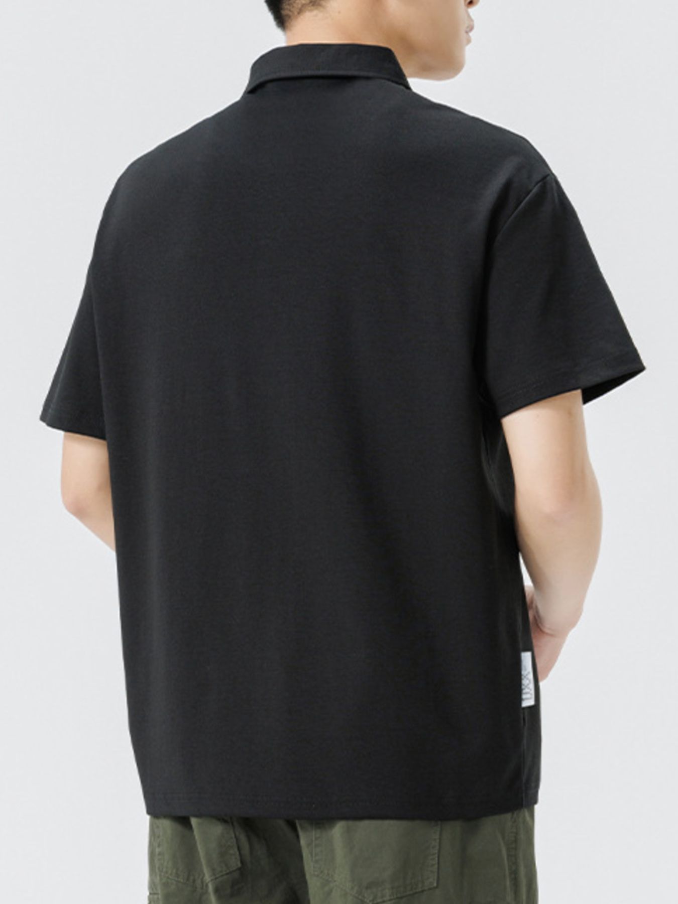 Men's Plus Size Button Detail Short Sleeve Polo