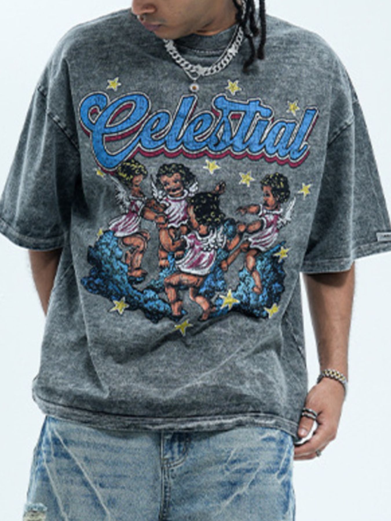 Men's Graphic Round Neck Half Sleeve T-Shirt