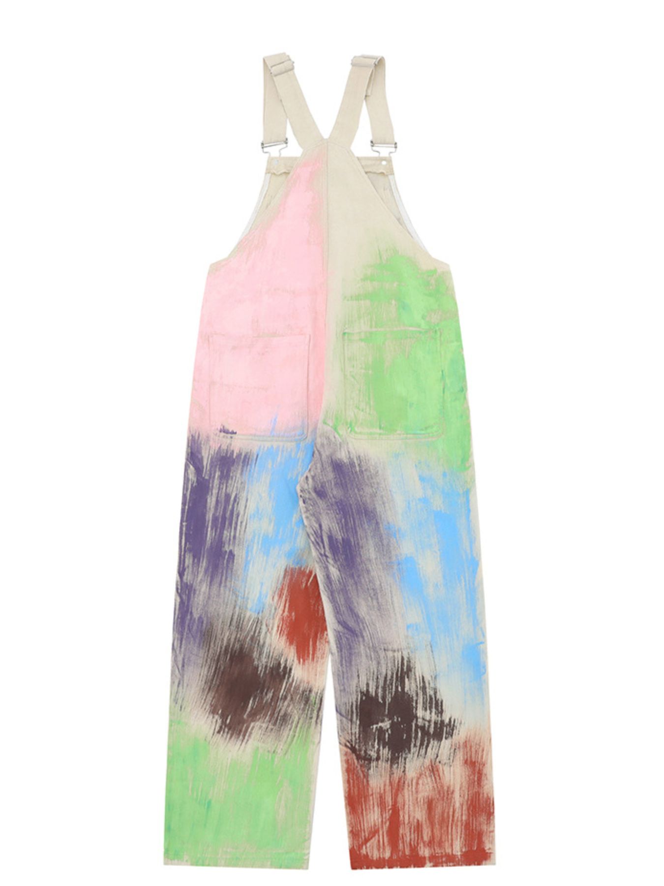 Colorful Wide Leg Overalls