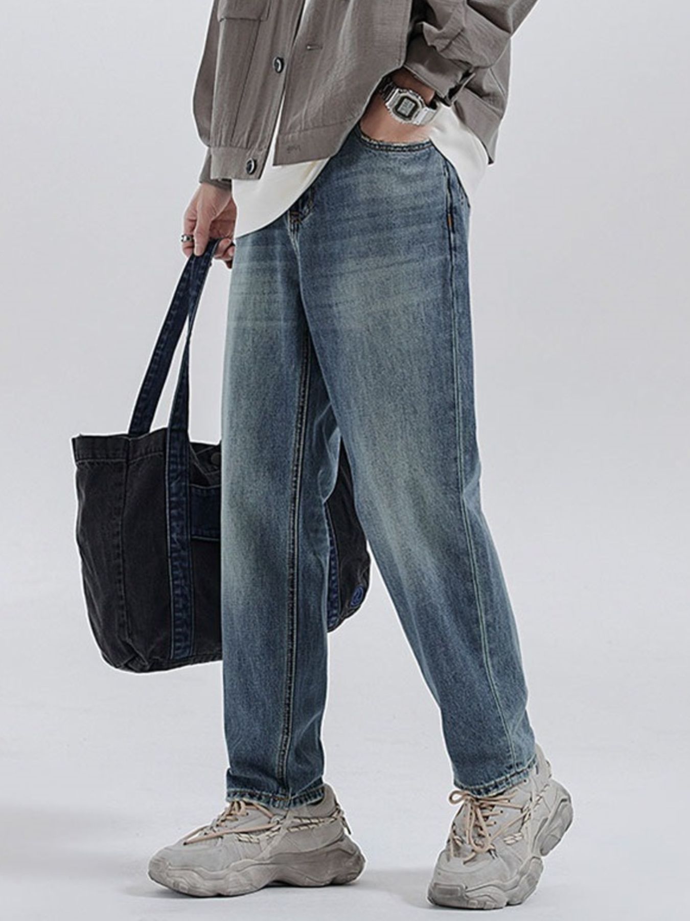 Men's Relaxed Fit Wash Jeans
