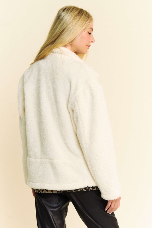 Faux Fur Zip Up Jacket