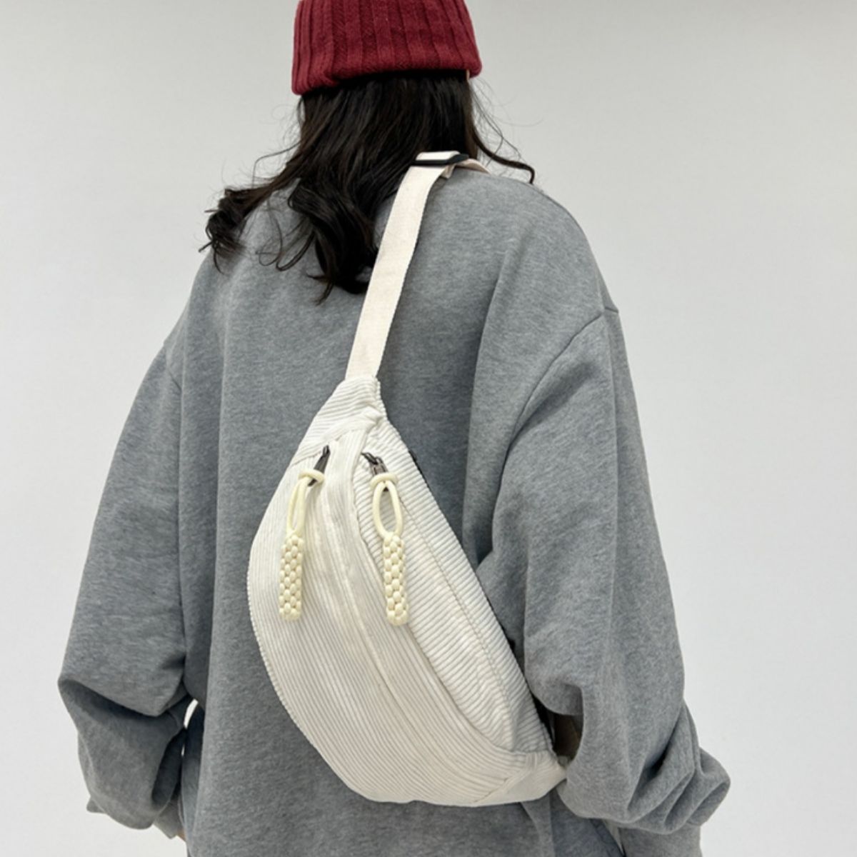 Corduroy Casual Sling Bag