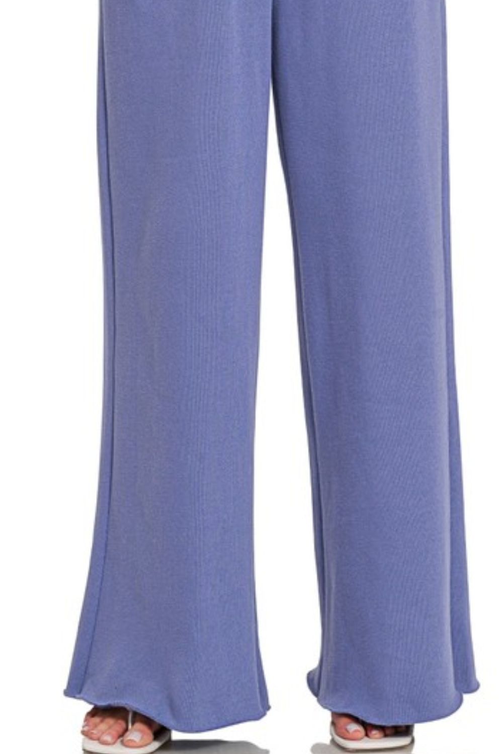 Fleece Exposed Seam Wide Leg Sweatpants