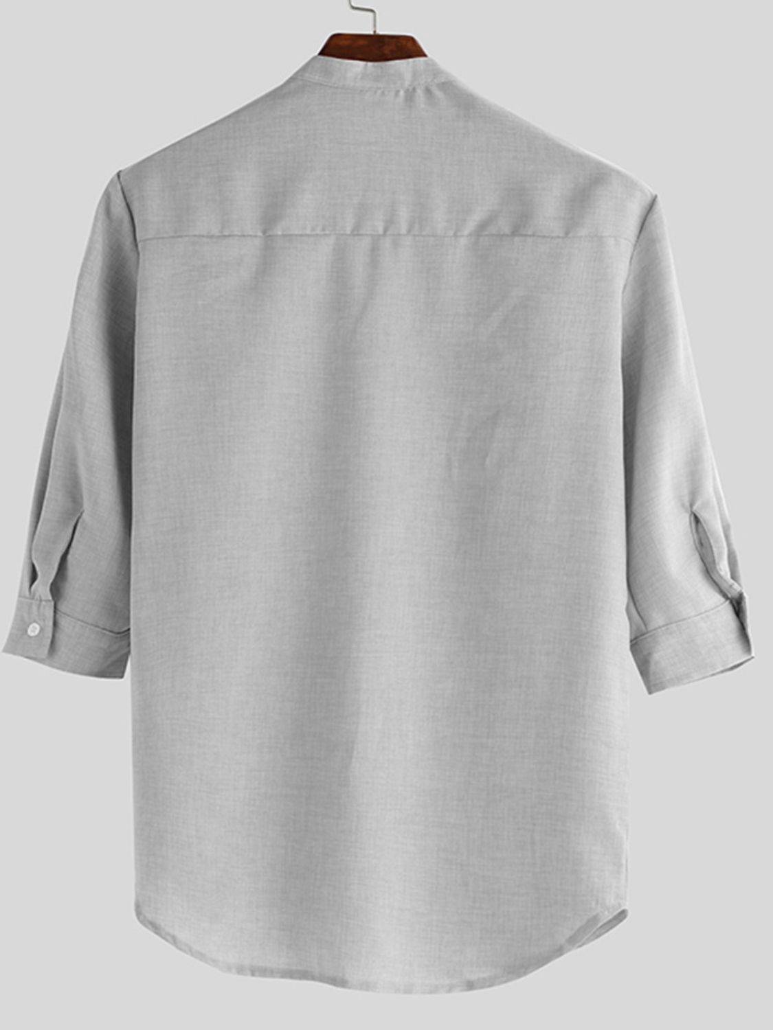 Men's Full Size Casual Button Detail Blouse Plus Size