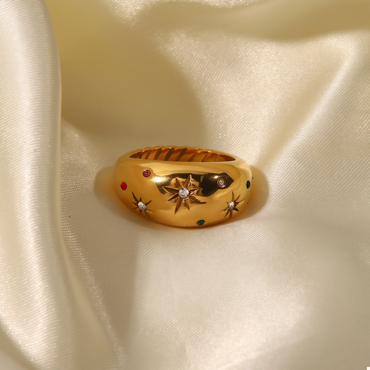 18K Gold-Plated Zircon Ring