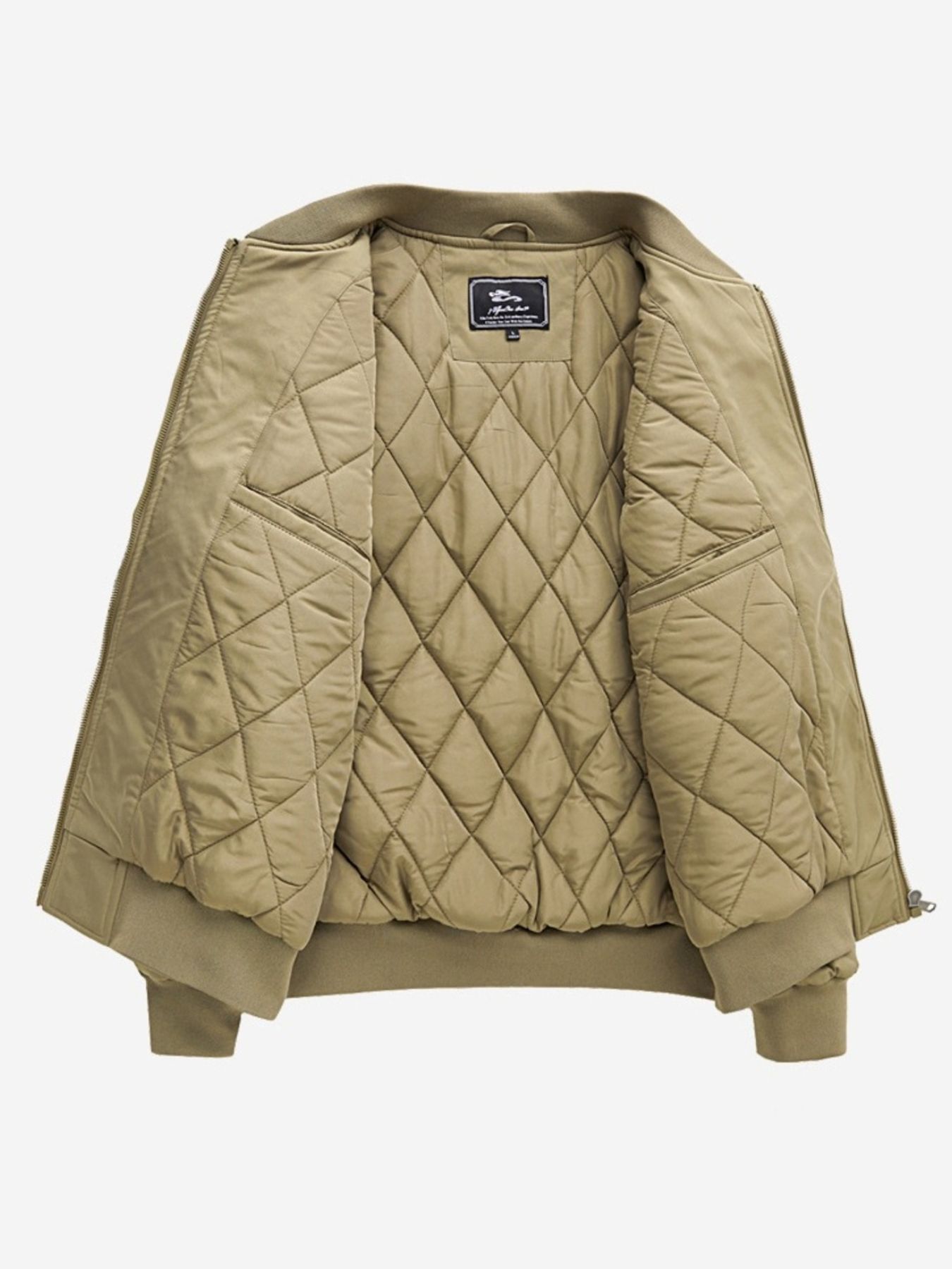 Men's Plus Size Bomber Jacket with Zipper