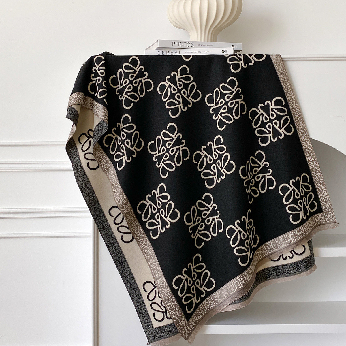 Raw Hem Winter Scarf