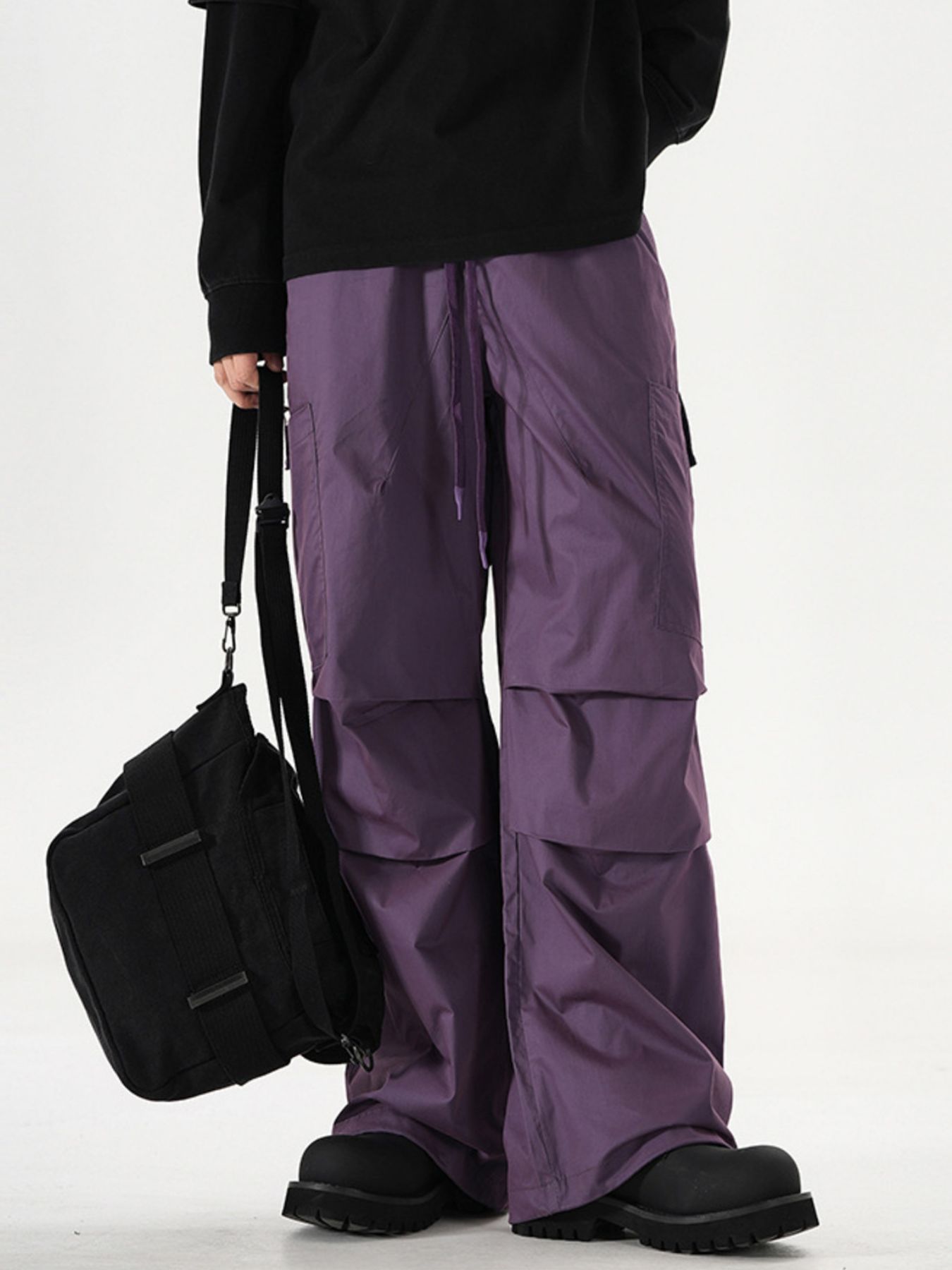 Men's Full Size Wide Leg Cargo Pants Plus Size