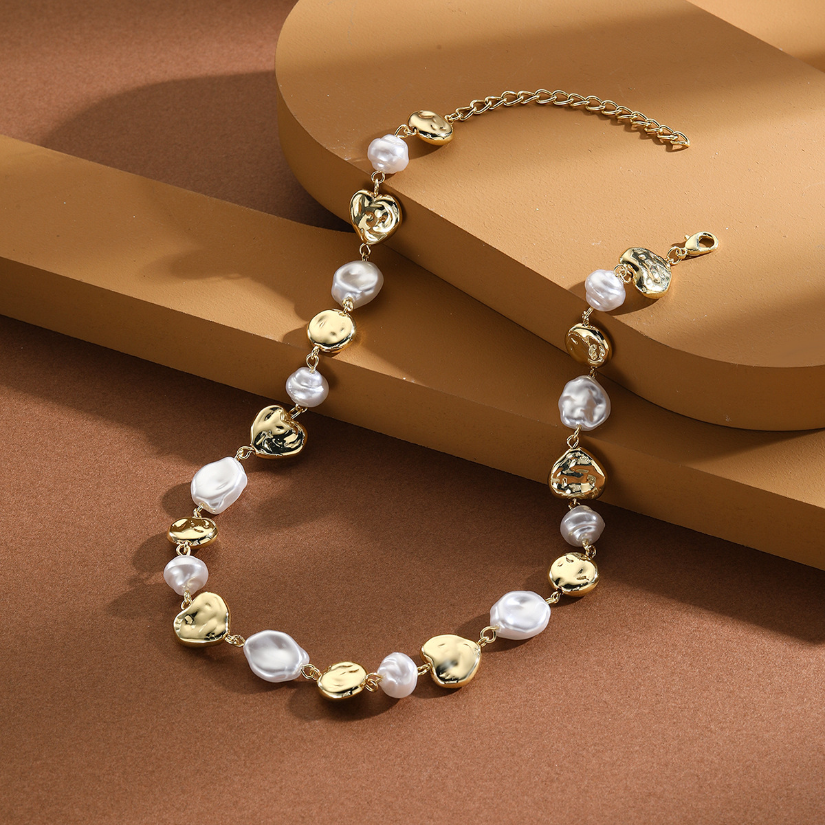 Alloy Pearl Chain Necklace