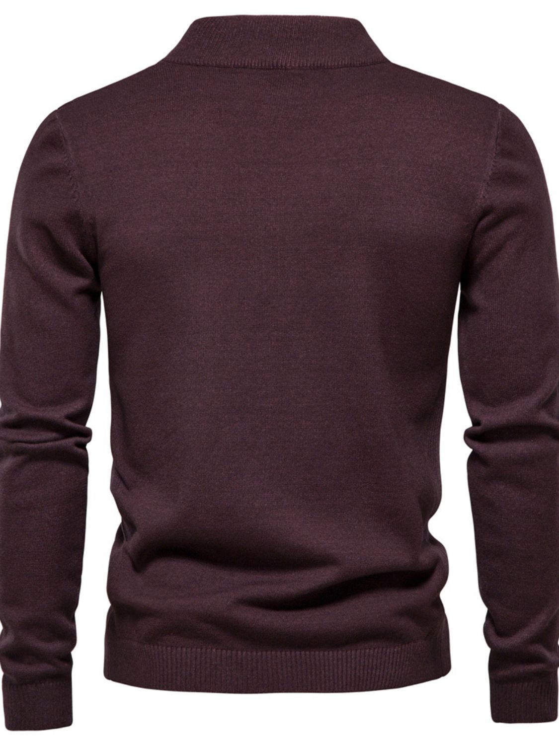 Men's Mock Neck Long Sleeve Sweater
