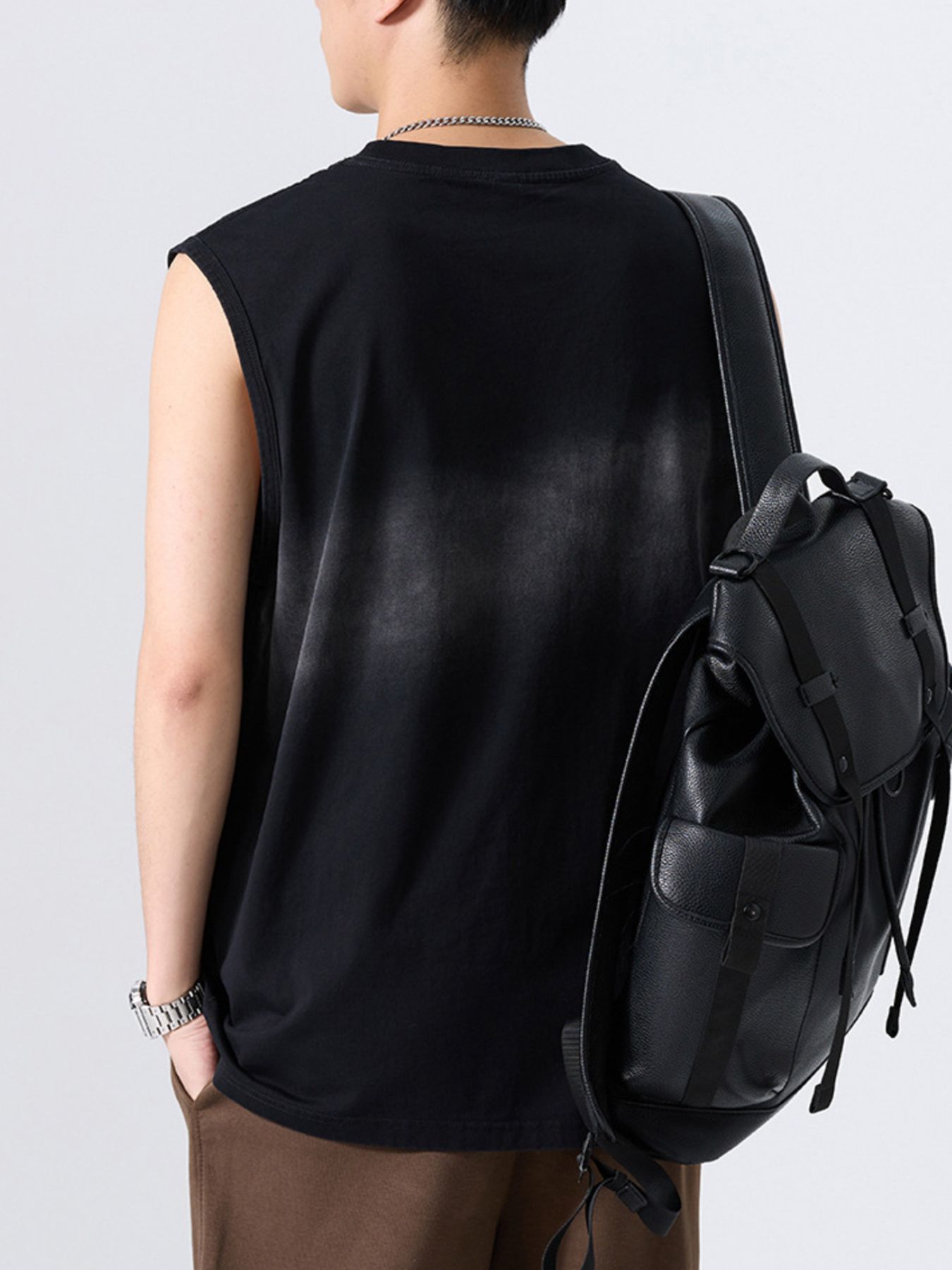 Men's Plus Size Round Neck Tank