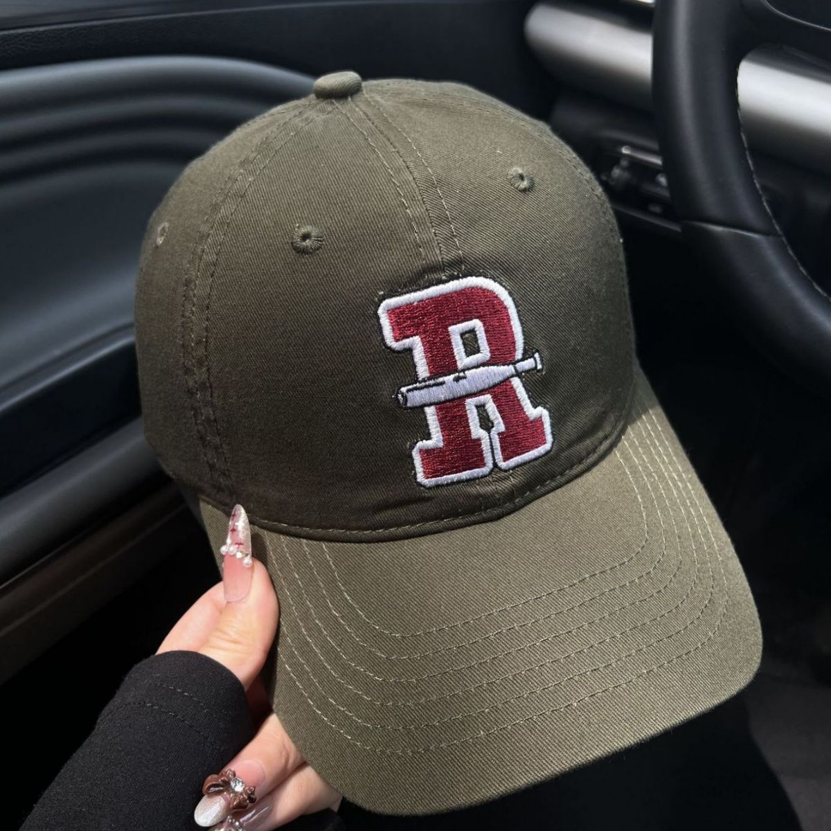 Letter Embroidered Classic Baseball Cap 4