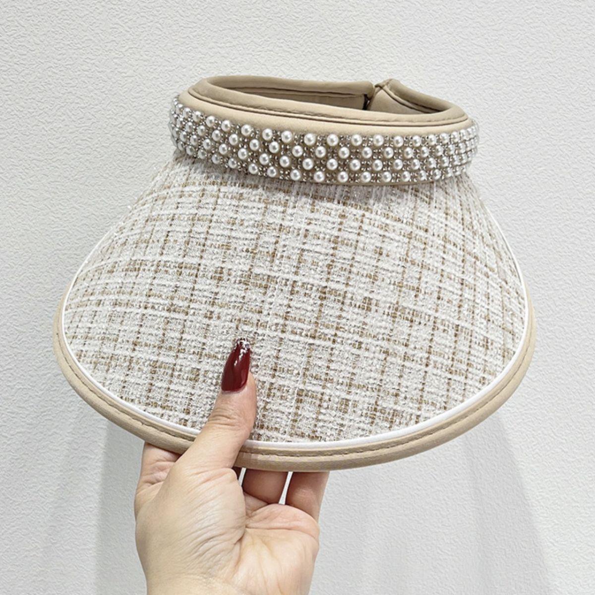 Pearl Detail Sunscreen Hat