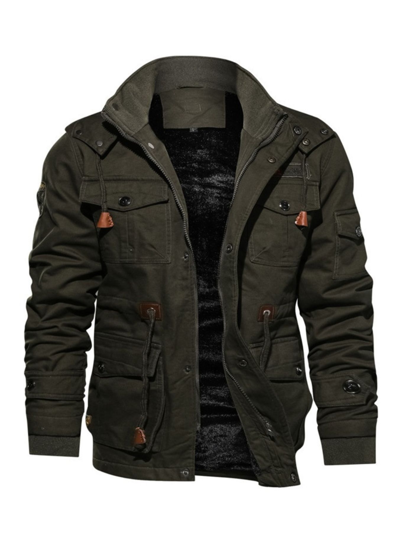 Men's Plus Size Zip Up Warm Winter Coat